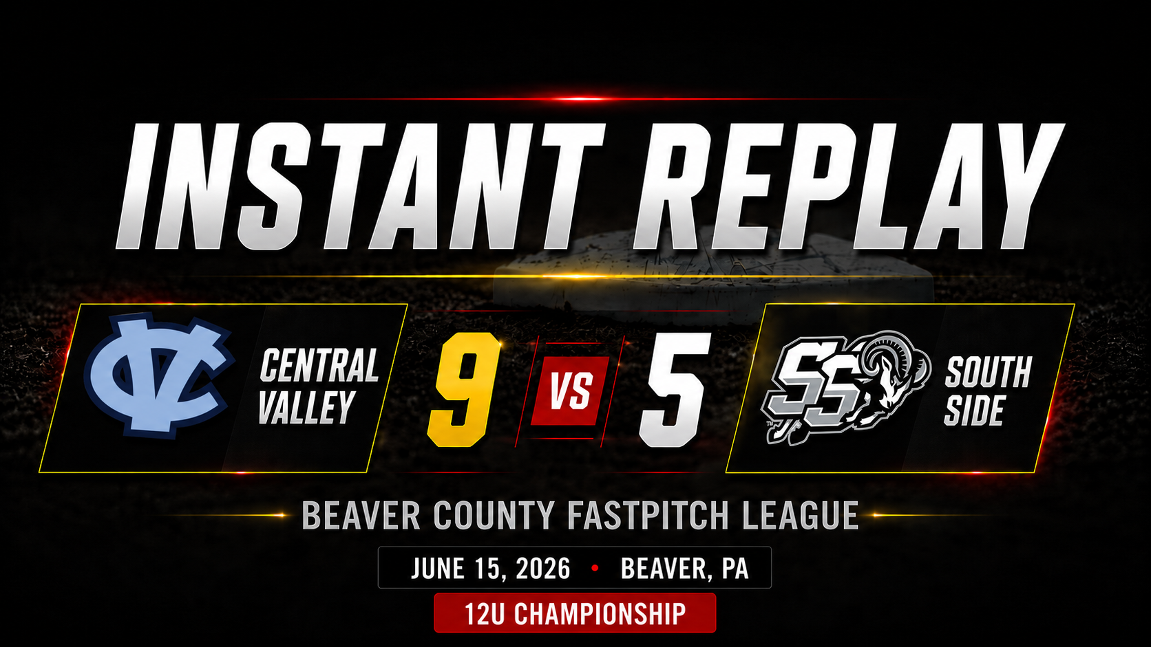 INSTANT REPLAYS | BCFPL 12U Championship - Central Valley 9, South Side 5
