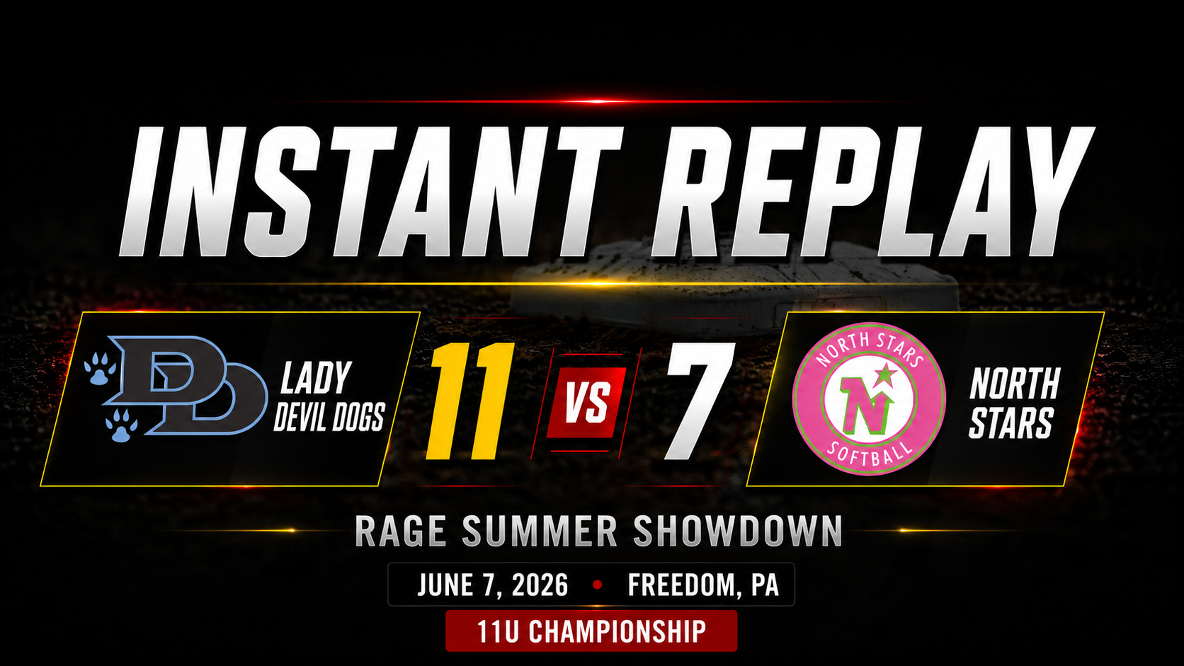 FINAL | Rage Summer Showdown 11U Championship - Lady Devil Dogs 11, North Stars 7