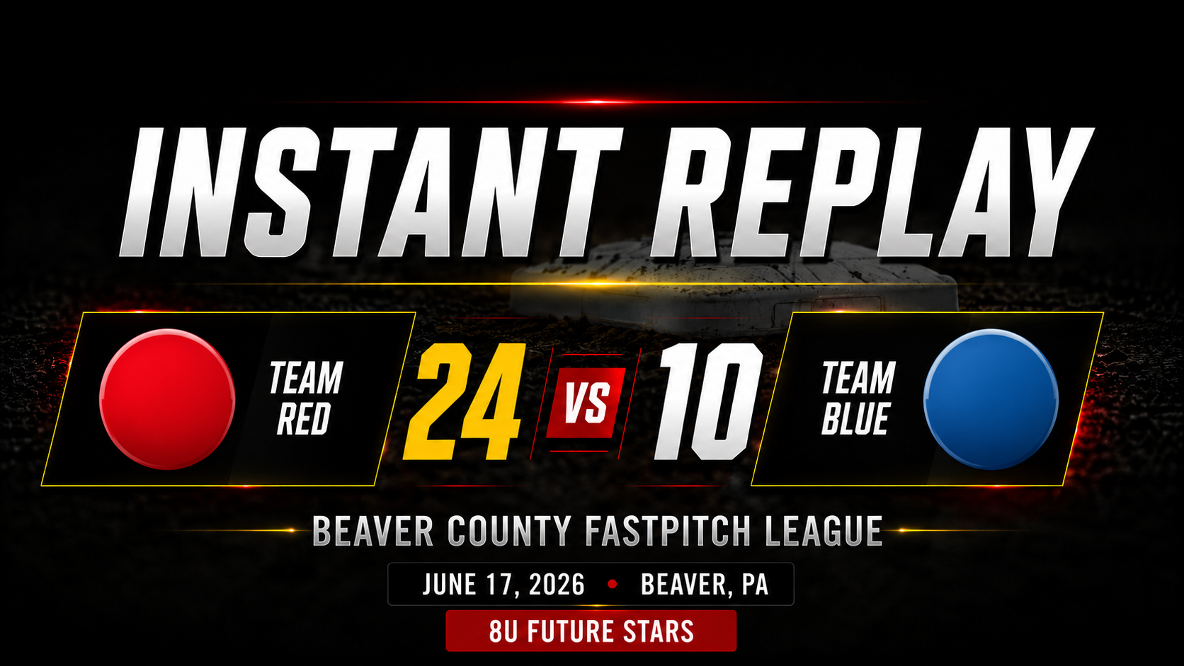 INSTANT REPLAYS | BCFPL 8U Future Stars — Team Red 24, Team Blue 10